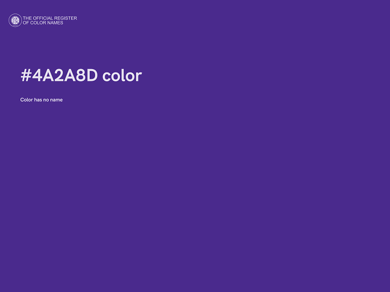 #4A2A8D color image