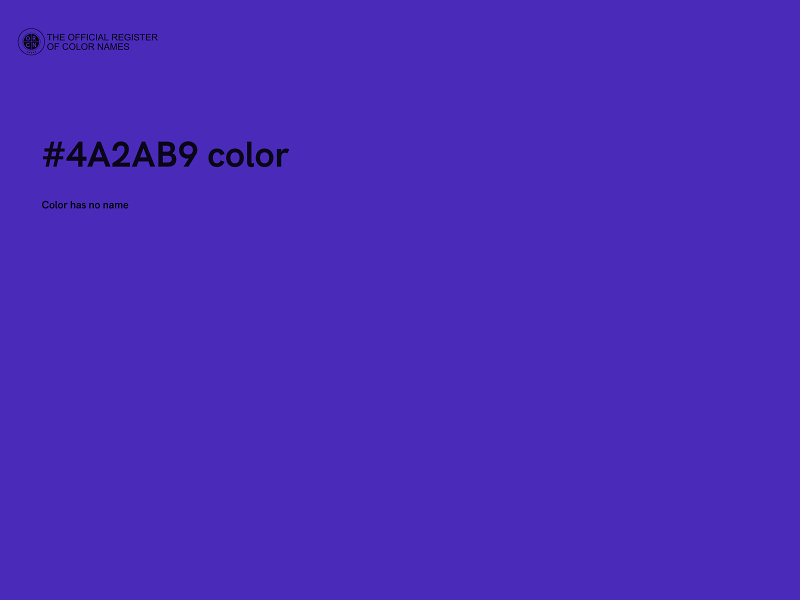 #4A2AB9 color image
