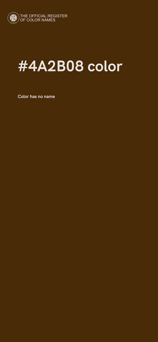 #4A2B08 color image