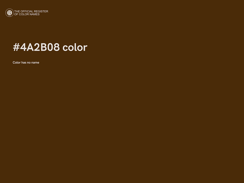 #4A2B08 color image
