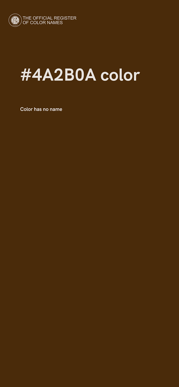 #4A2B0A color image