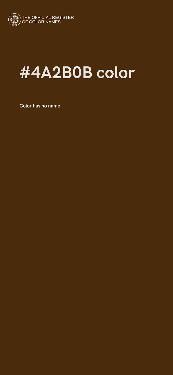 #4A2B0B color image