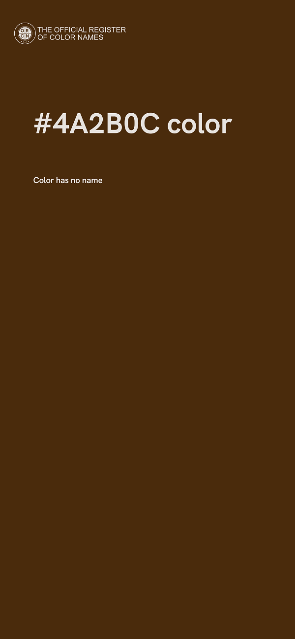 #4A2B0C color image