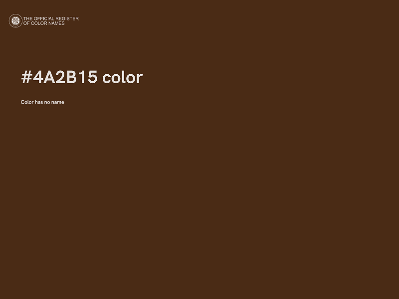 #4A2B15 color image