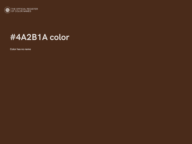 #4A2B1A color image