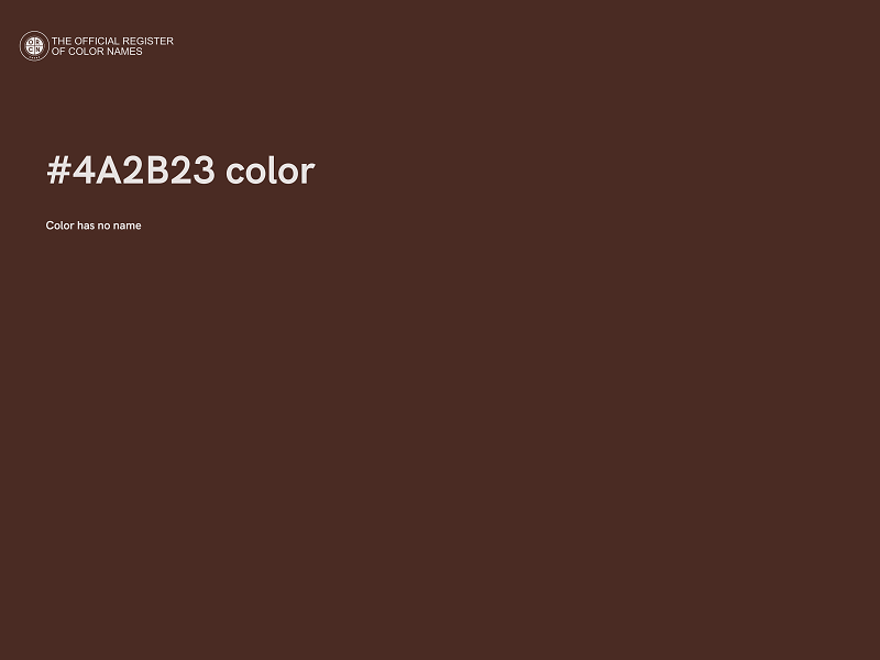 #4A2B23 color image