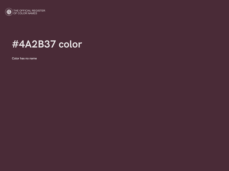 #4A2B37 color image