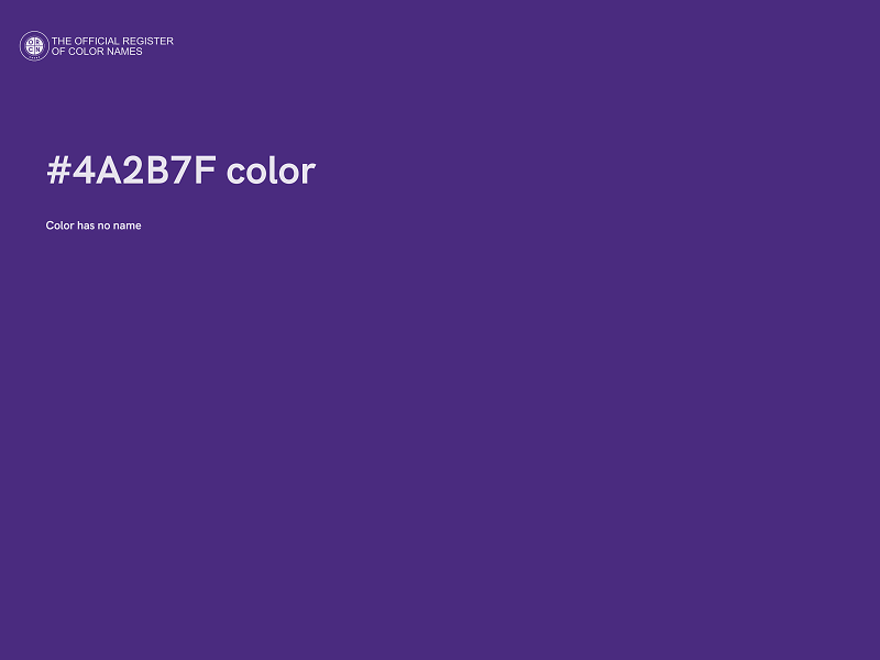 #4A2B7F color image