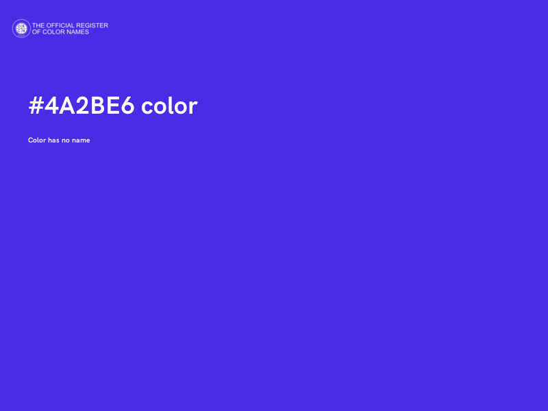 #4A2BE6 color image