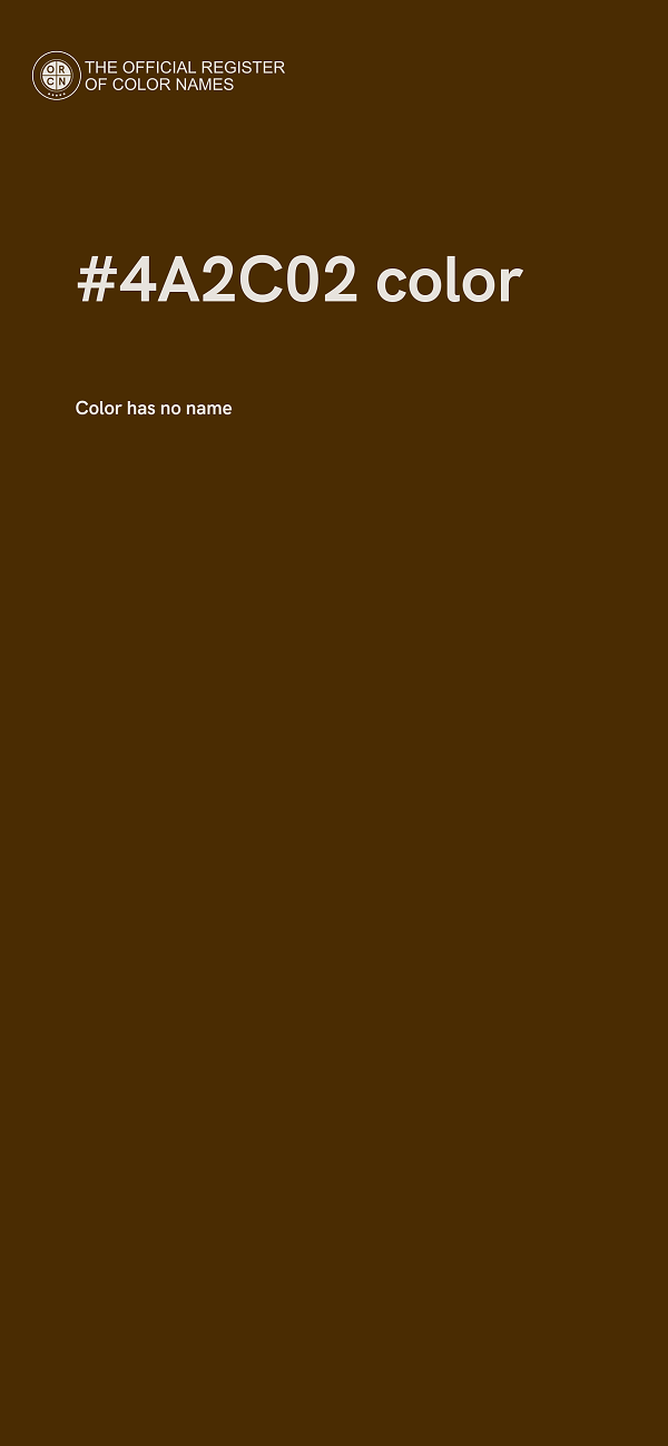 #4A2C02 color image