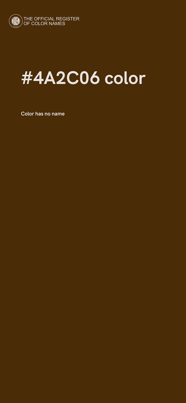 #4A2C06 color image