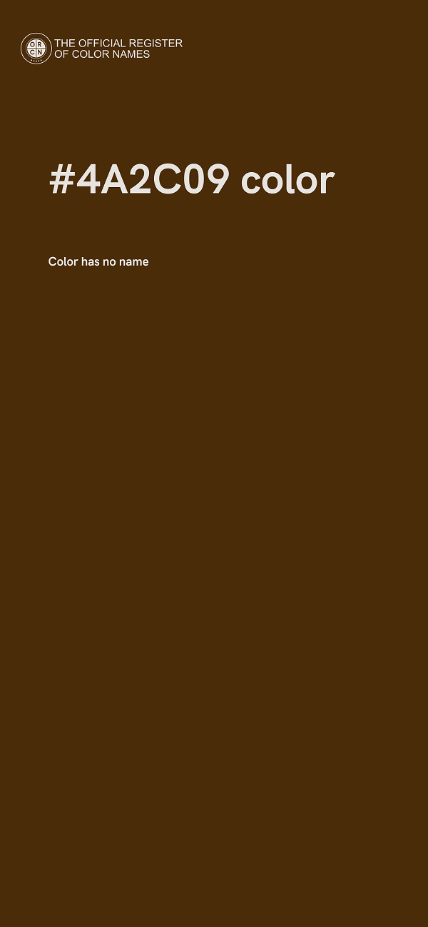 #4A2C09 color image