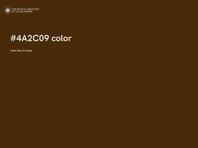 #4A2C09 color image