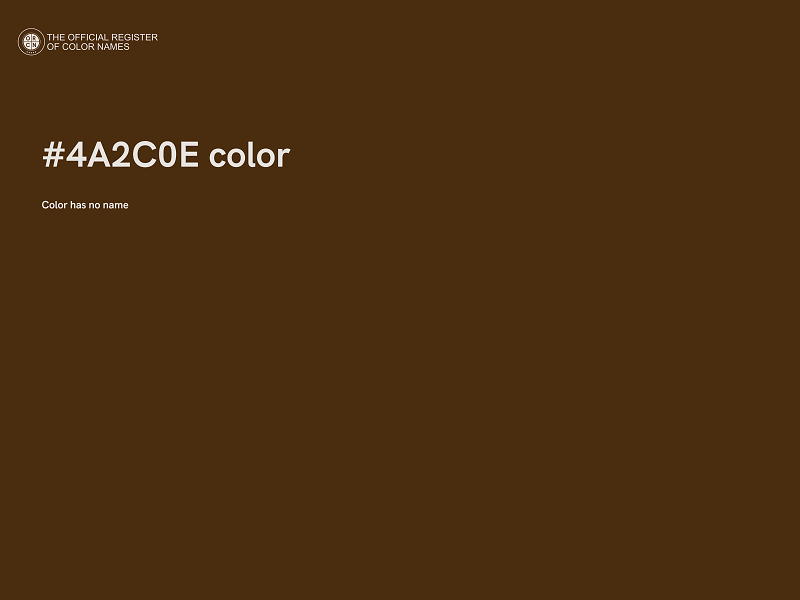 #4A2C0E color image