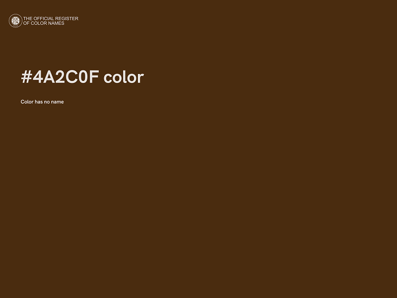 #4A2C0F color image