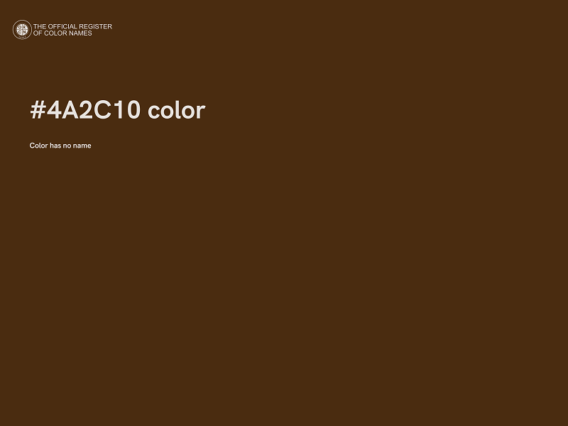#4A2C10 color image