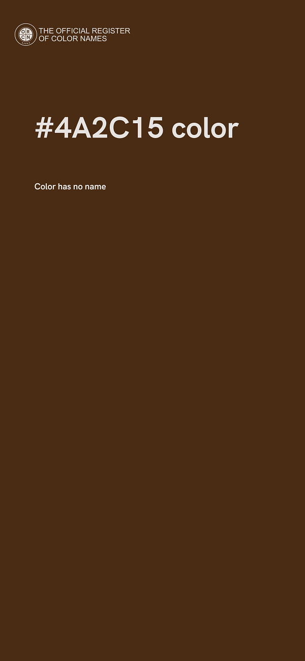 #4A2C15 color image