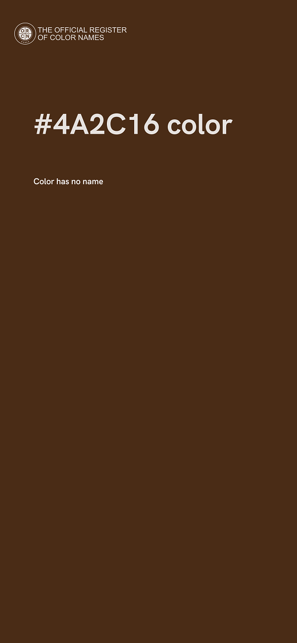 #4A2C16 color image