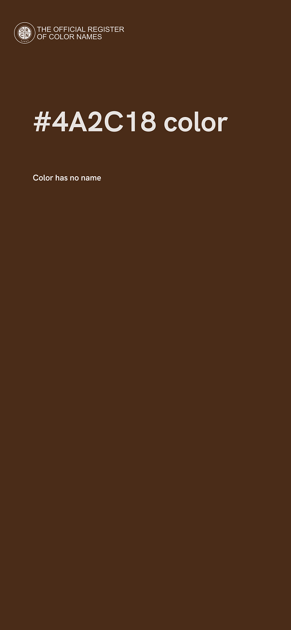 #4A2C18 color image