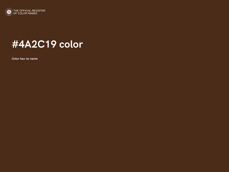 #4A2C19 color image
