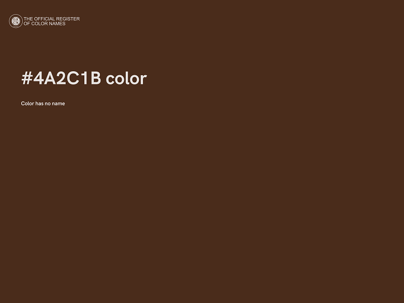 #4A2C1B color image