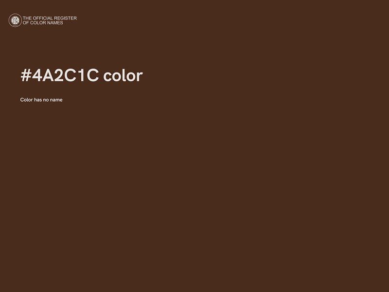 #4A2C1C color image