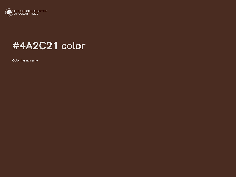 #4A2C21 color image