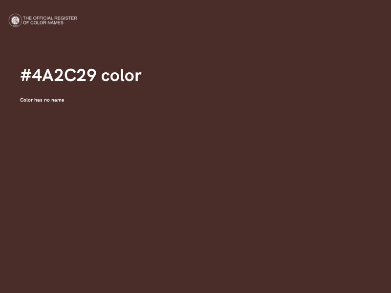 #4A2C29 color image