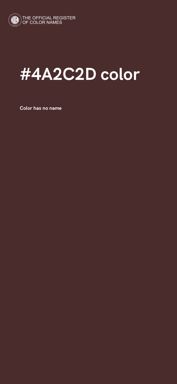 #4A2C2D color image