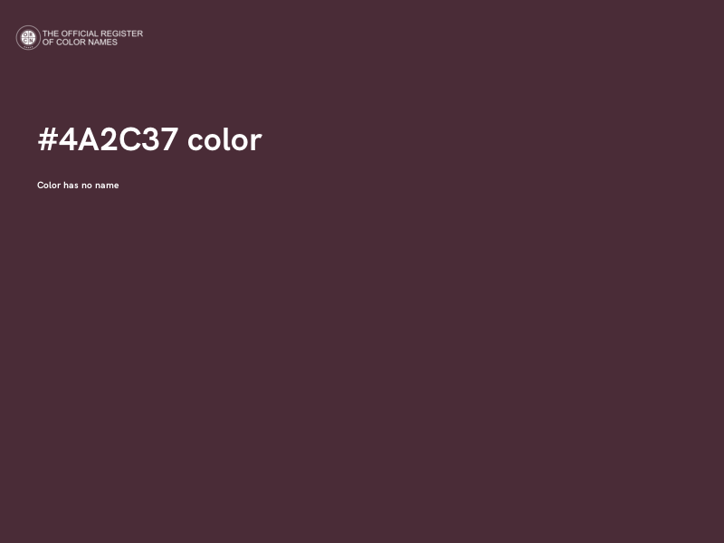 #4A2C37 color image