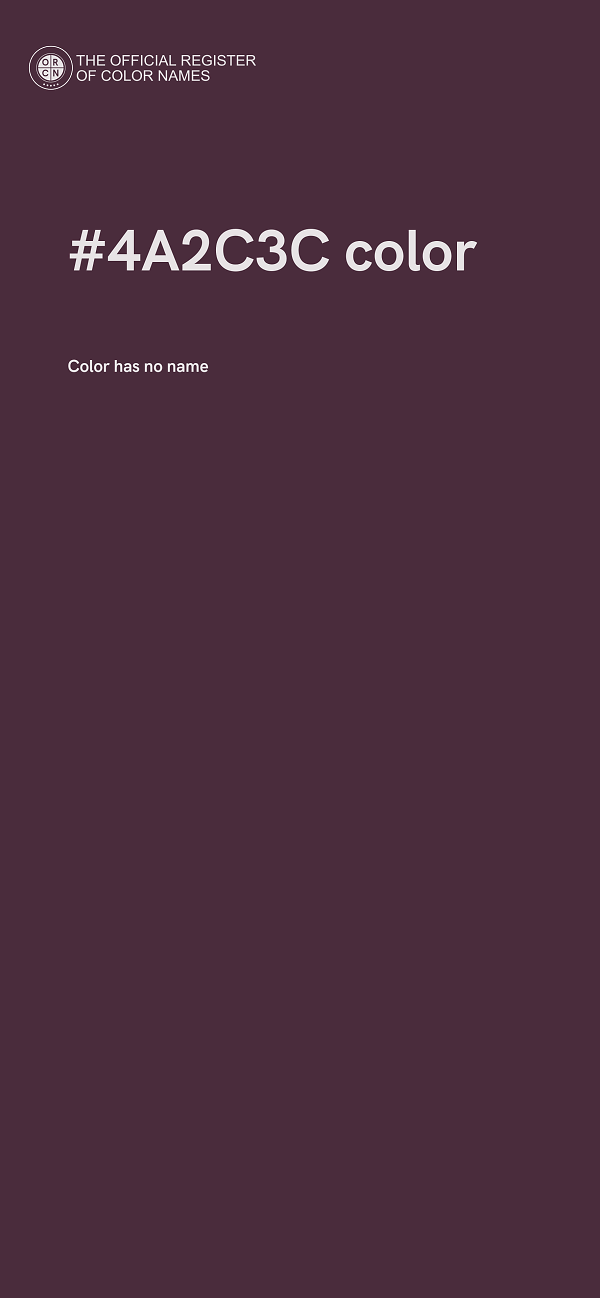 #4A2C3C color image