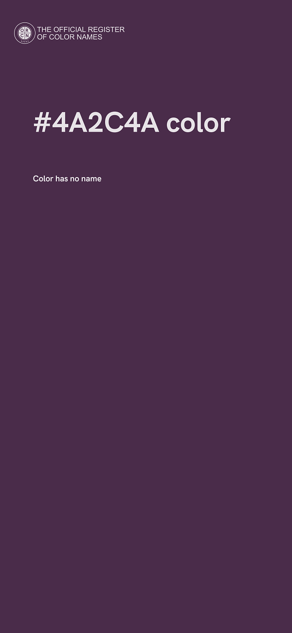 #4A2C4A color image