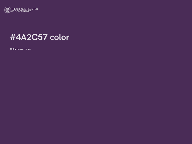 #4A2C57 color image