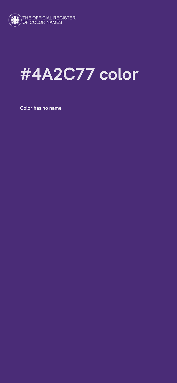 #4A2C77 color image