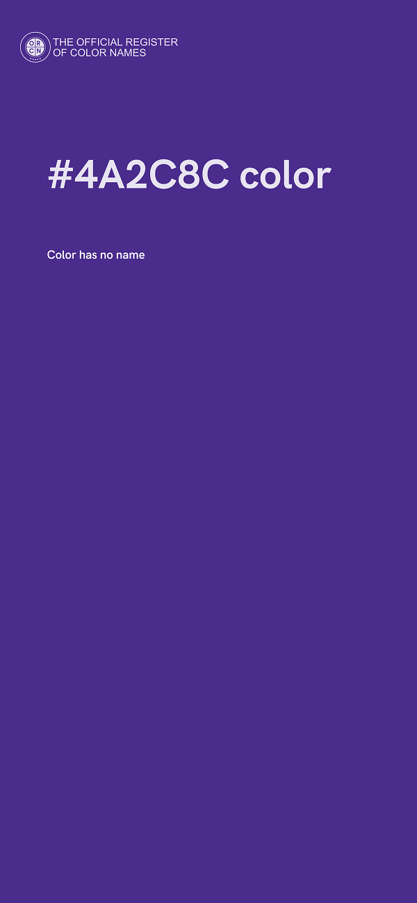 #4A2C8C color image