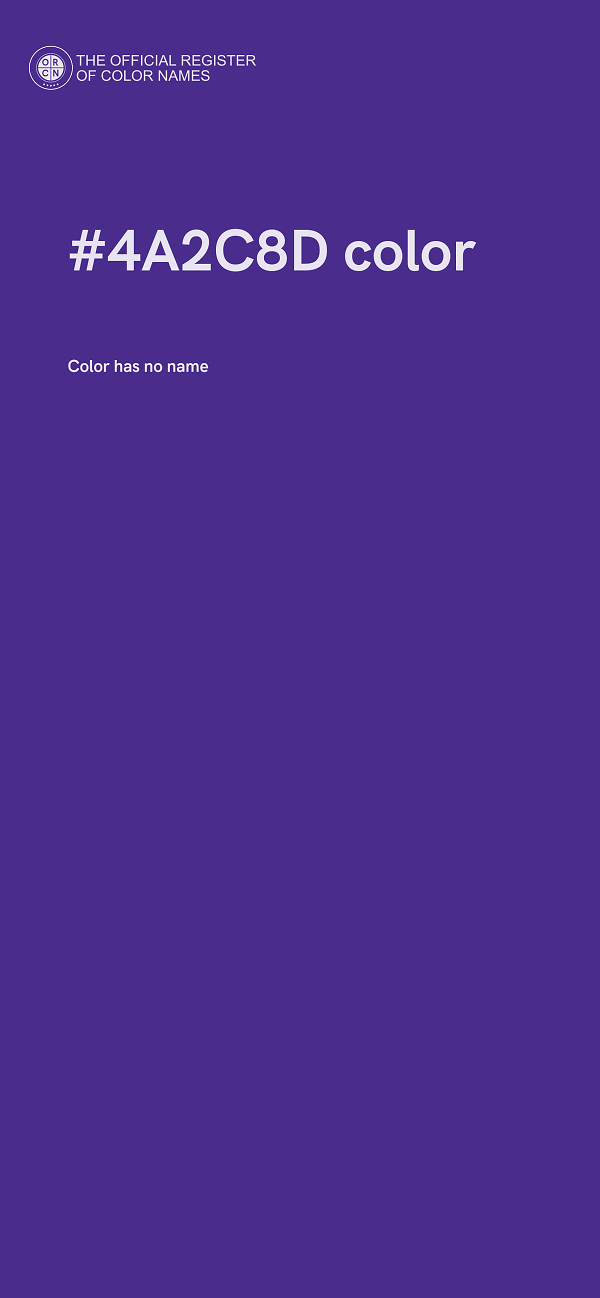 #4A2C8D color image