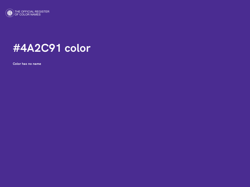 #4A2C91 color image