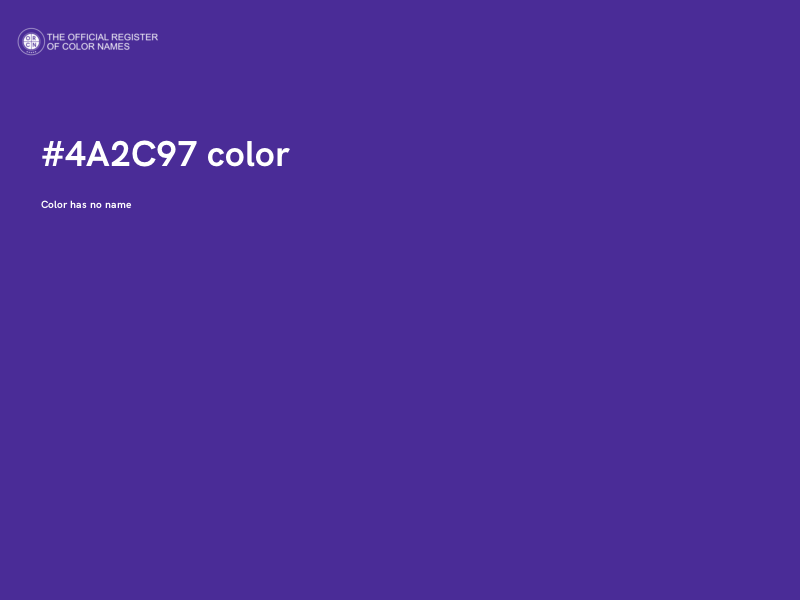 #4A2C97 color image