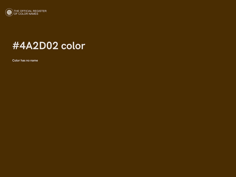 #4A2D02 color image