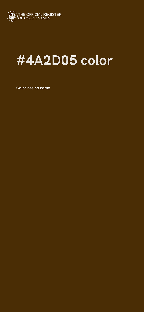 #4A2D05 color image