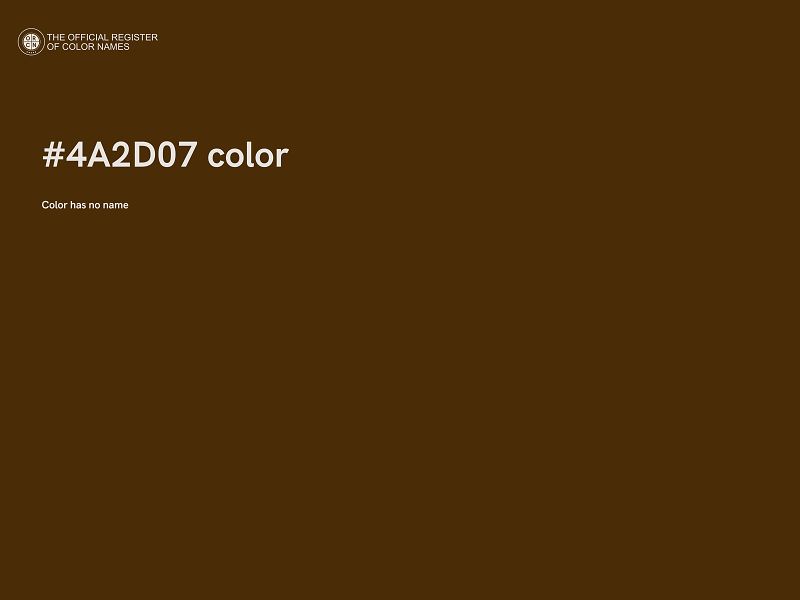#4A2D07 color image