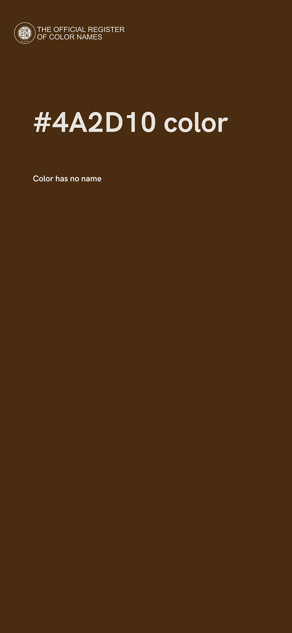 #4A2D10 color image