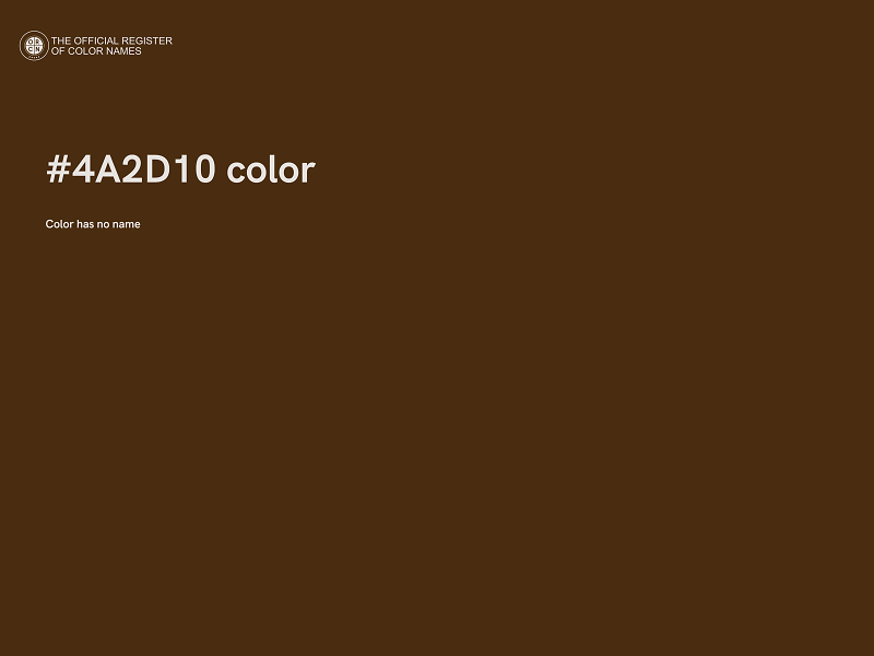 #4A2D10 color image