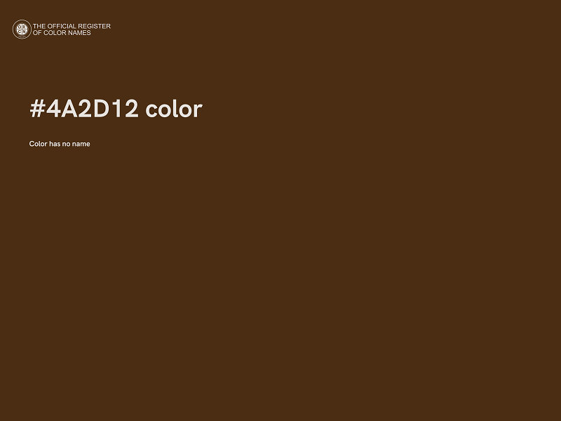 #4A2D12 color image