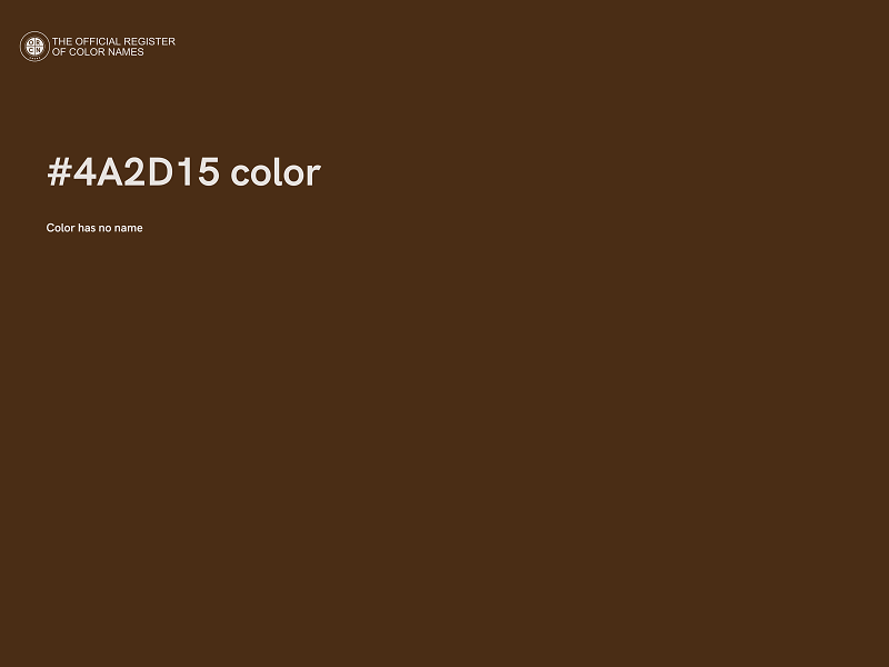 #4A2D15 color image
