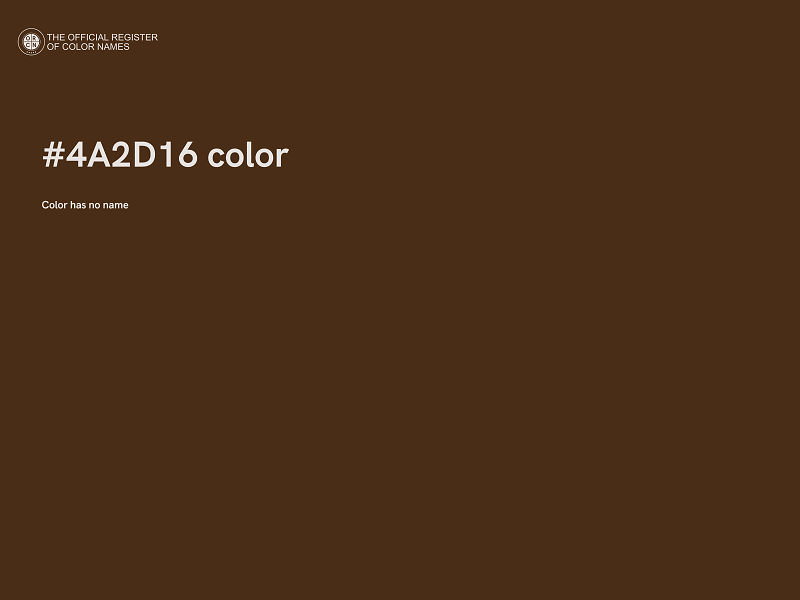 #4A2D16 color image