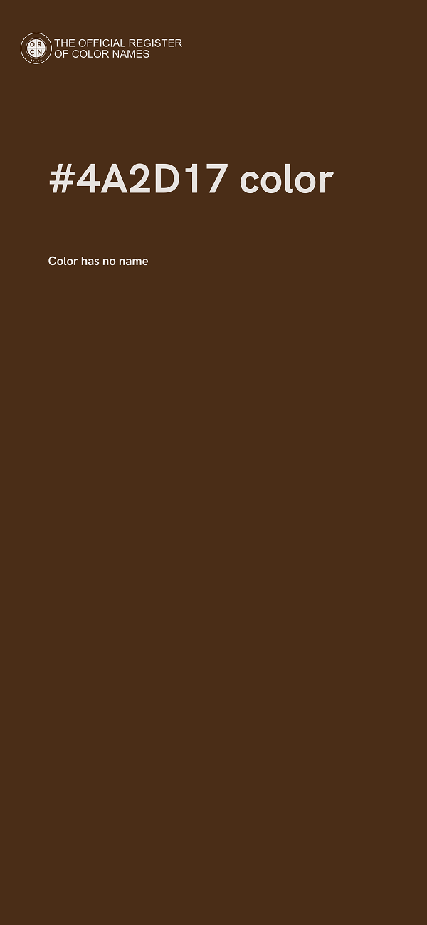 #4A2D17 color image