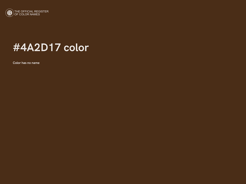 #4A2D17 color image