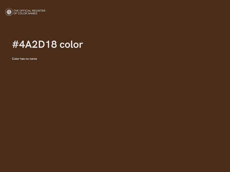 #4A2D18 color image