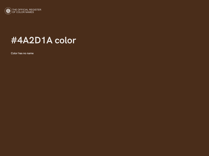 #4A2D1A color image